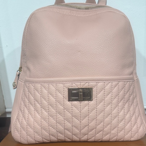 Karl Lagerfeld Handbags - Karl Lagerfeld Quilted Paris
Backpack in Pink/Bisque
